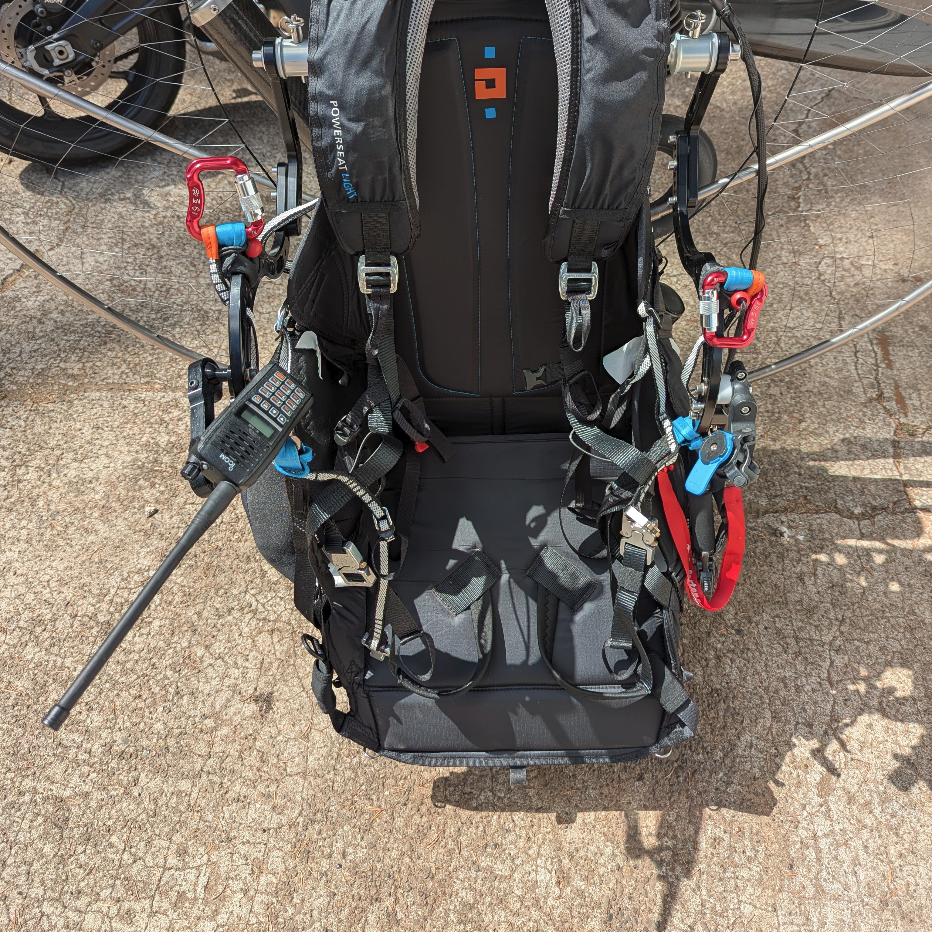 Paramotor Phone and Radio Rail Mount