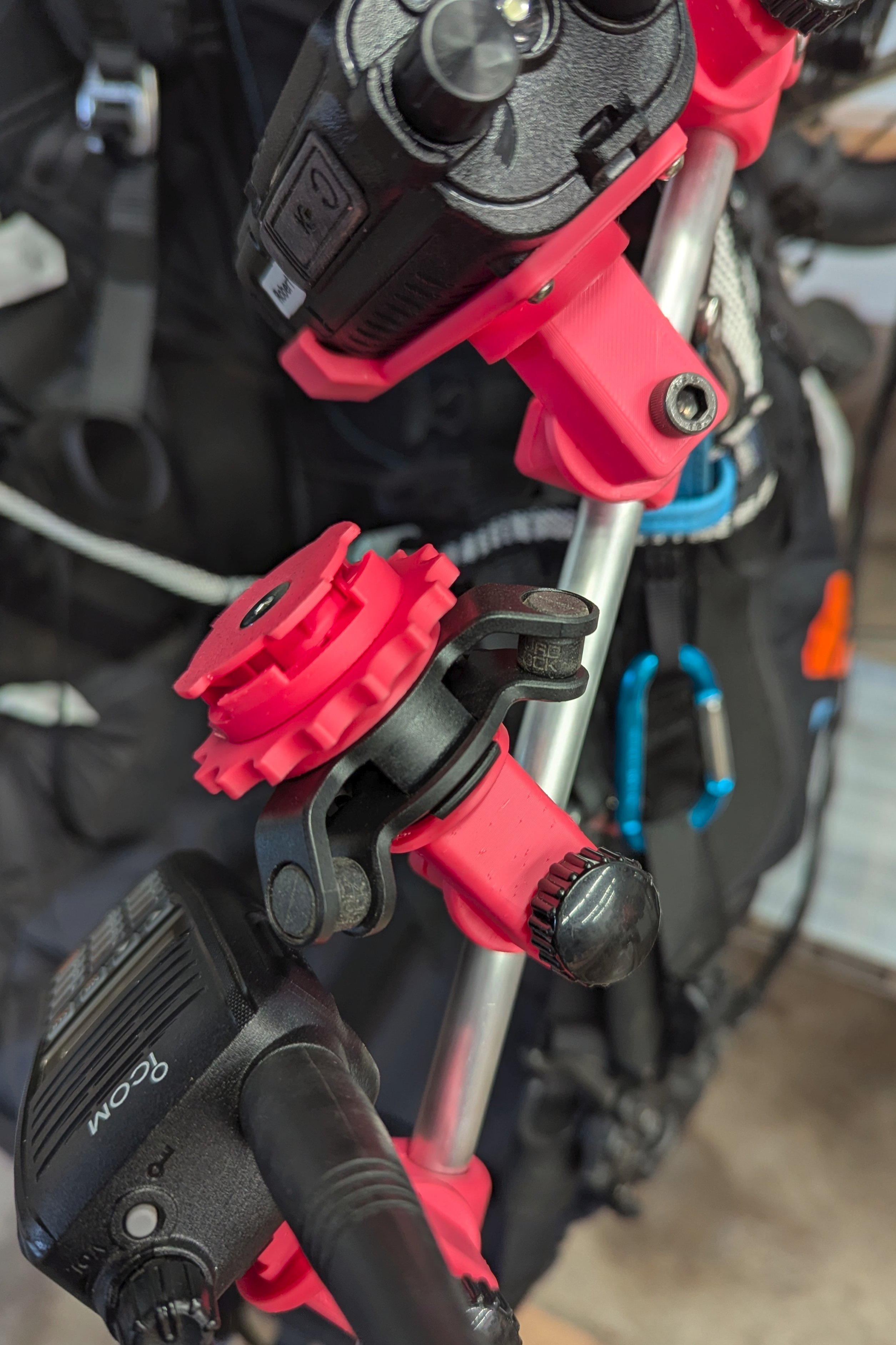 Paramotor Phone and Radio Rail Mount