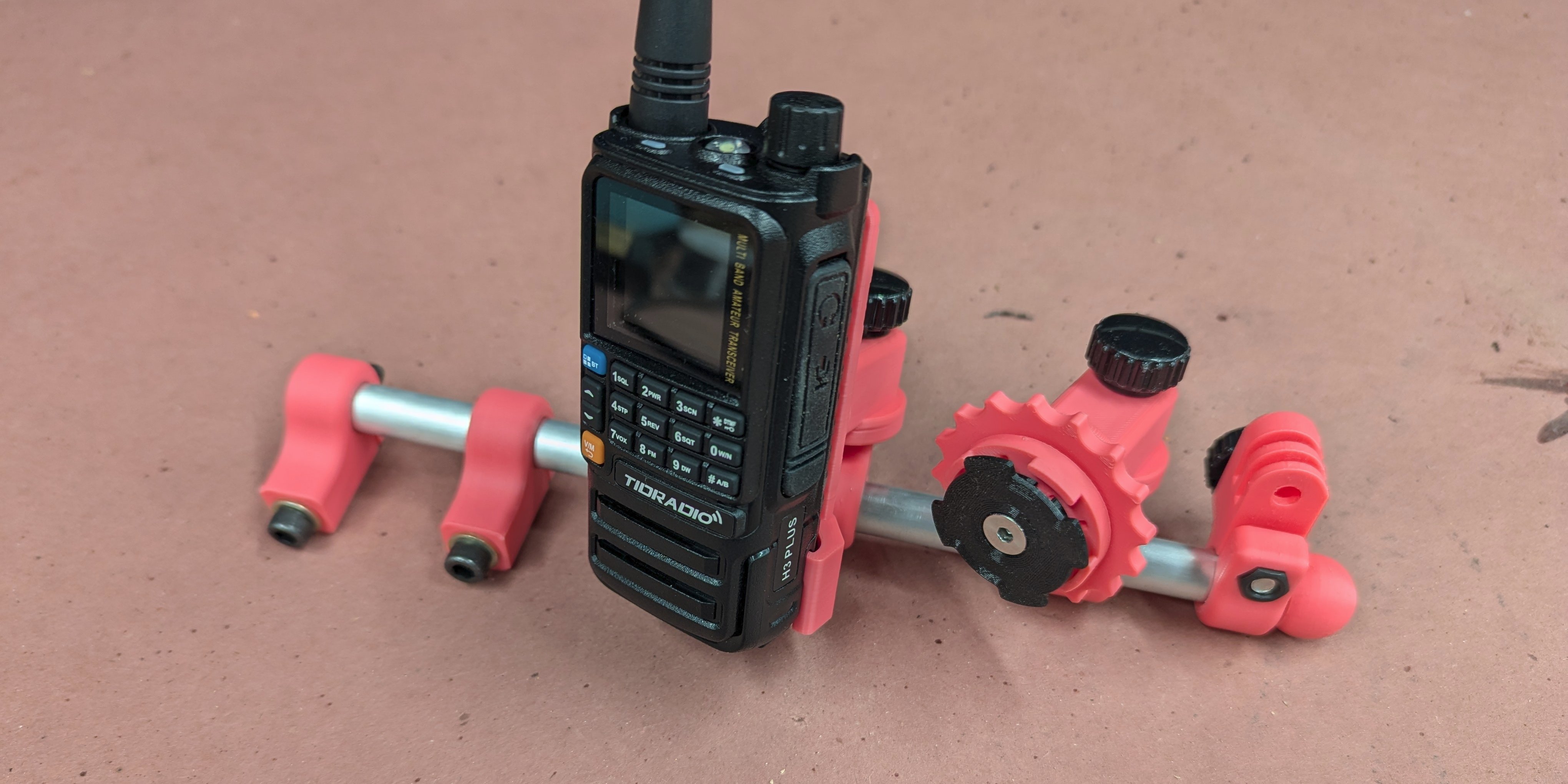 Paramotor Phone and Radio Rail Mount