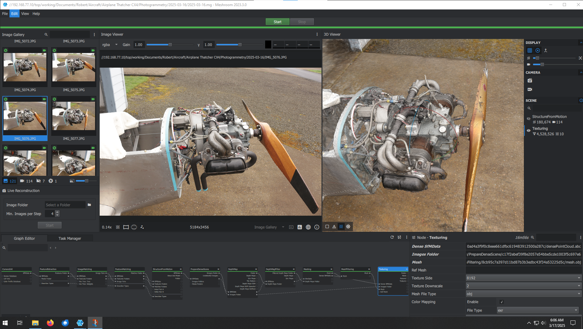 Aircraft Cowl Using Photogrammetry