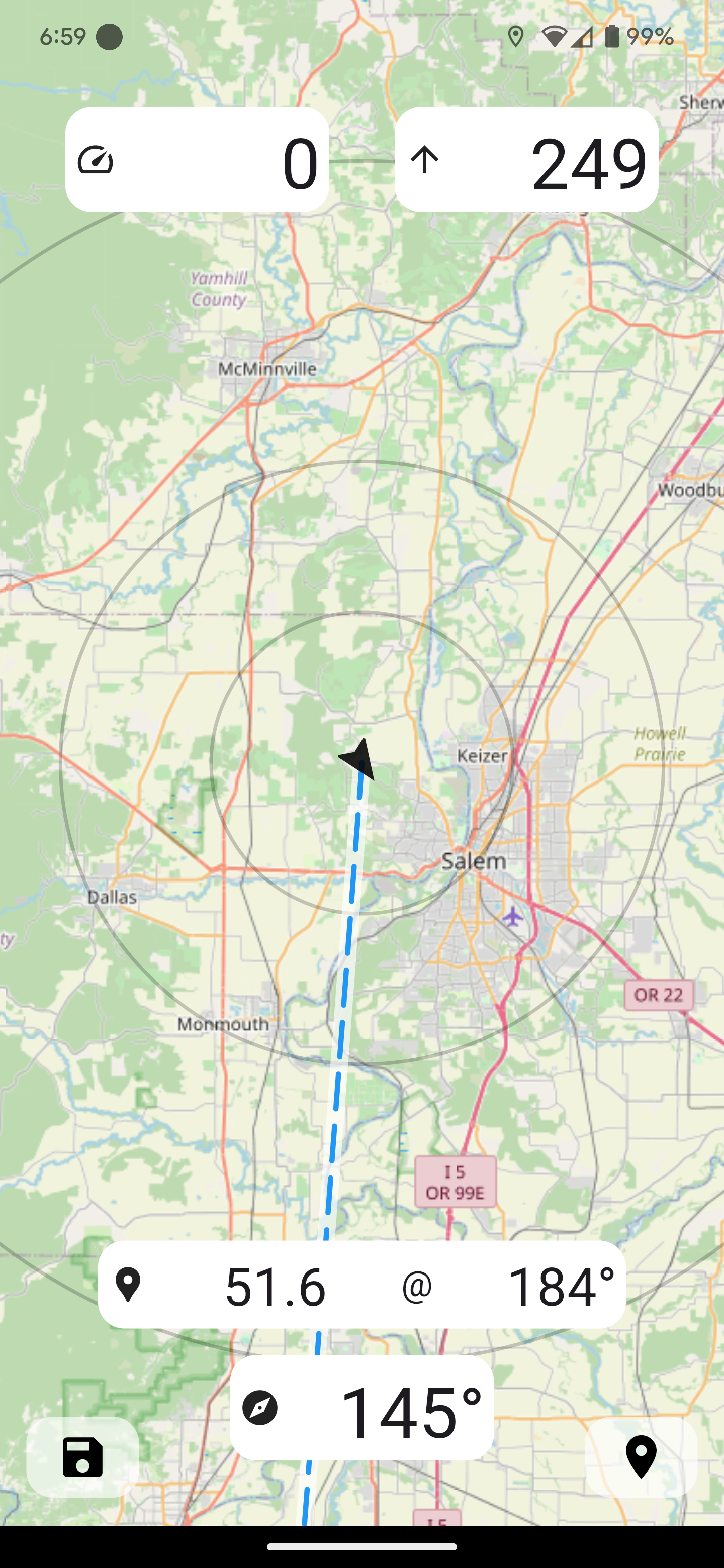 SimpleFly flight navigation app screenshot