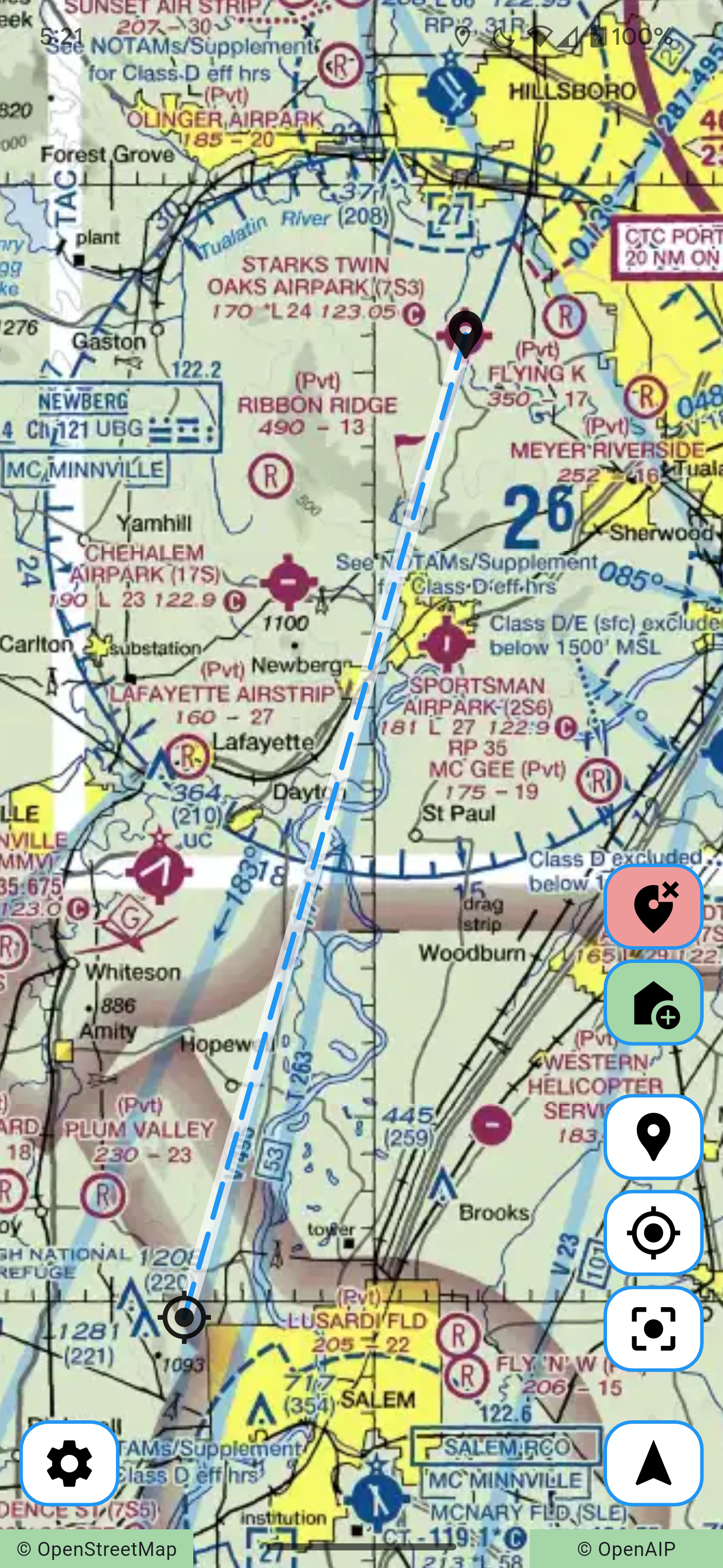 SimpleFly flight navigation app screenshot