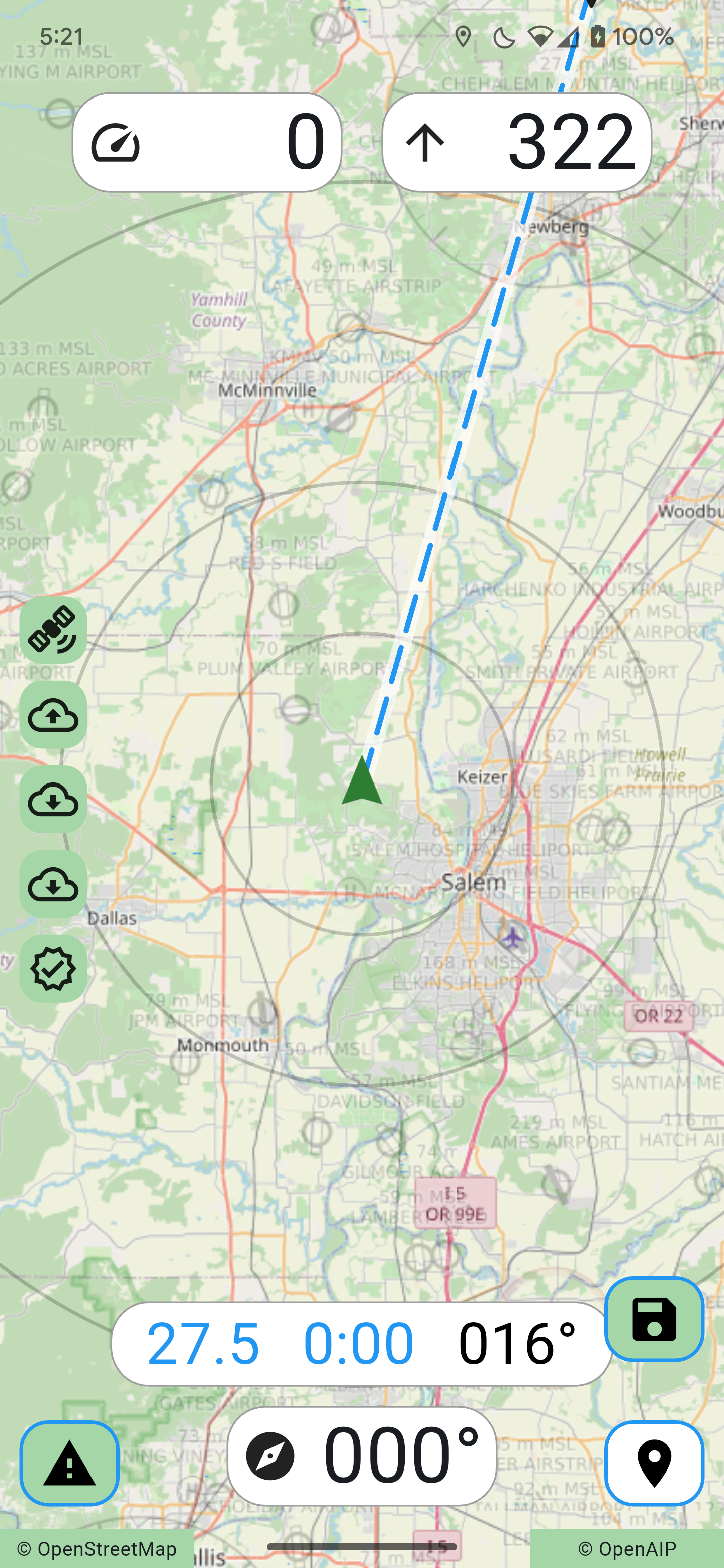 SimpleFly flight navigation app screenshot