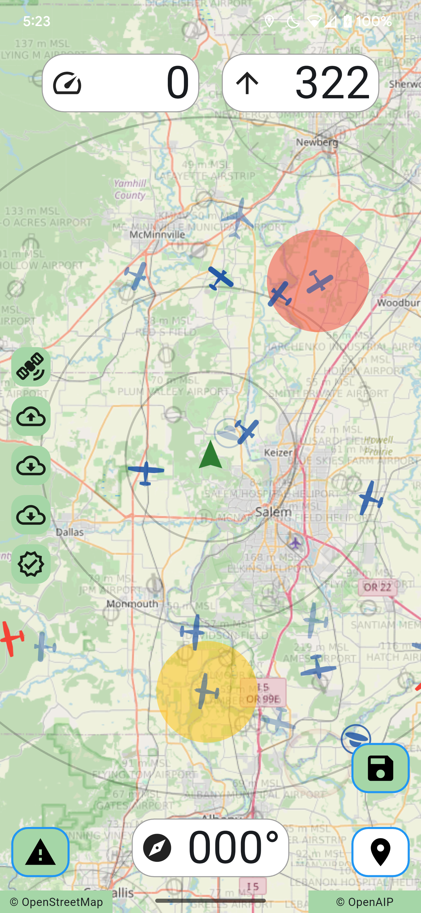 SimpleFly flight navigation app screenshot